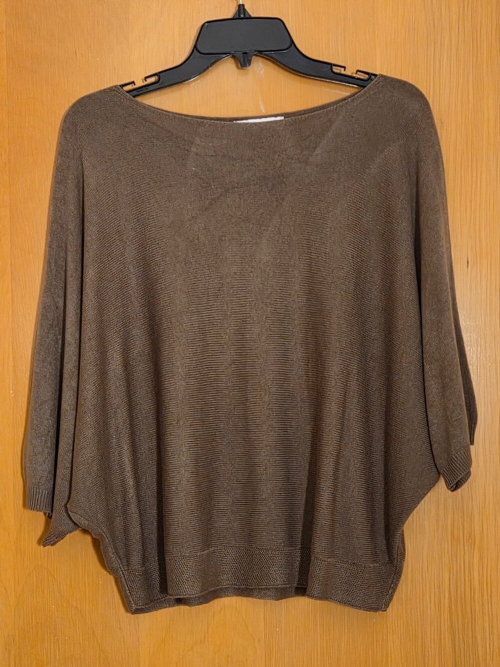 Cobblestone Living Womens Boat Neck Sweater One Size Mocha Brown Made In Italy